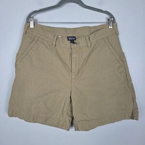 Patagonia Stand Up Organic Cotton Mens Shorts Size 36 Beige Hiking 57228